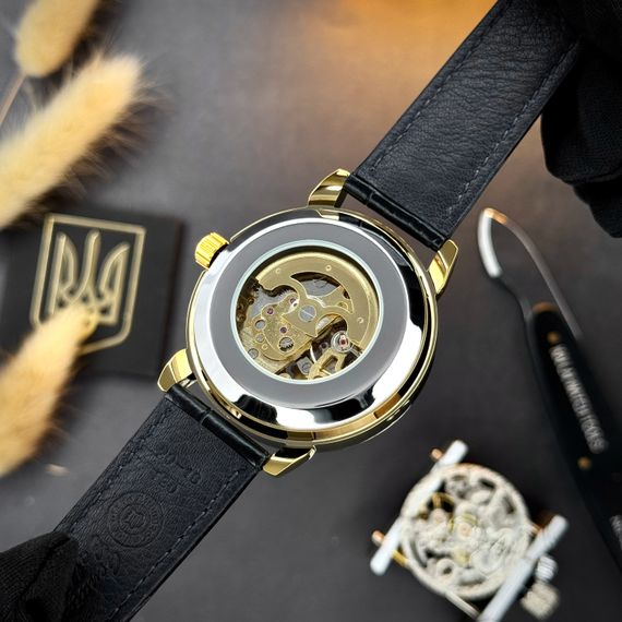 Класичний чоловічий годинник Awarder 022-3D Не Забуду Дім Gold-Black | Зображення 8