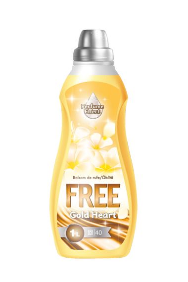 Free кондиціонер-ополіскувач для білизни 1л GOLD HEART
