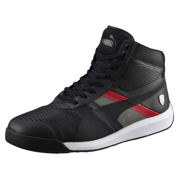 Кросівки-кеди чоловічі Puma Ferrari Podio Mid 305776 01 (чорні, повсякденні, перфоровані, бренд пума) | Зображення 2