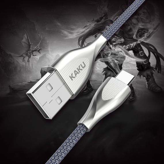 USB кабель Kaku KSC-038 USB - Type-C 1m - Silver | Зображення 7