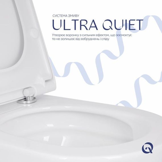 Унітаз підвісний Qtap Scorpio ML Ultra Quiet 490x365x325 мм, з сидінням Soft-close MagLock, White QTSCOML26W49622 | Зображення 4