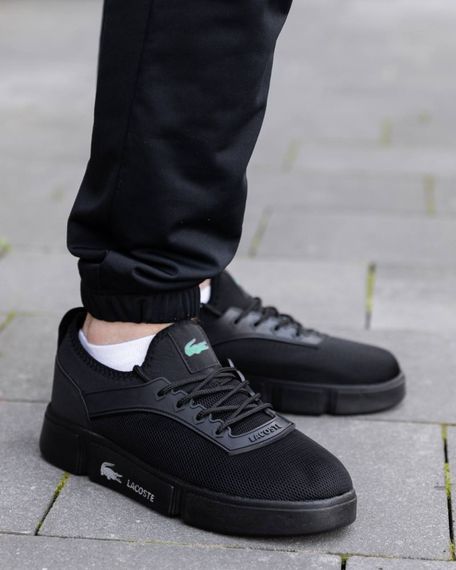 Кросівки літні Lacoste сітка колір: чорний | Зображення 6
