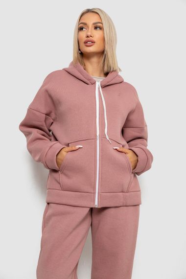 Спортивный костюм женский на флисе, цвет пудровый, 238R5715-5 | Зображення 1