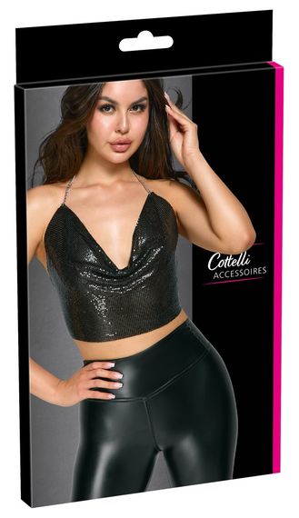 Топ - Cottelli Collection Metal Top Black S-L