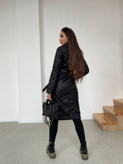Пальто женское стеганое Milania Размер XL (48-50)  XS-S (42-44), M-L (44-46) Черный | Зображення 4