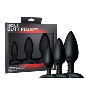 Набір анальних пробок Nexus Butt Plug Trio, макс. діаметр 3–4–5 см Sex Aura