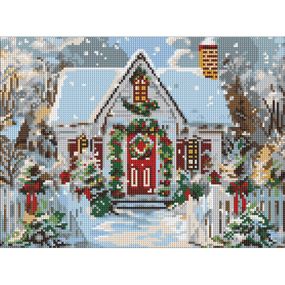 Алмазна мозаїка "Різдвяний будиночок" AMO8103, 30х40 см