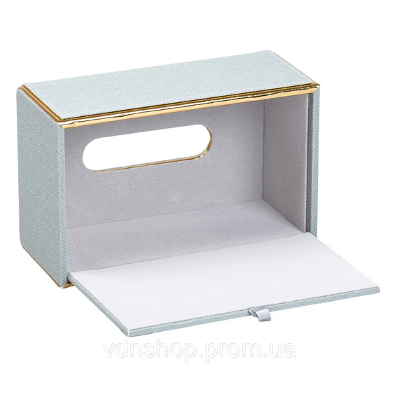 Серветниця горизонтальна 21х13х9 см для серветок на стіл М'ятна HP-3-118M | Зображення 1