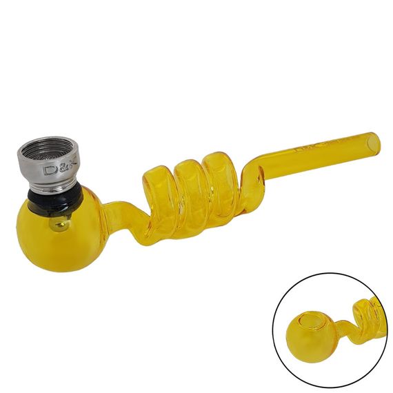 Кальян Спиральная Трубка Из Стекла "Yellow Spiral"