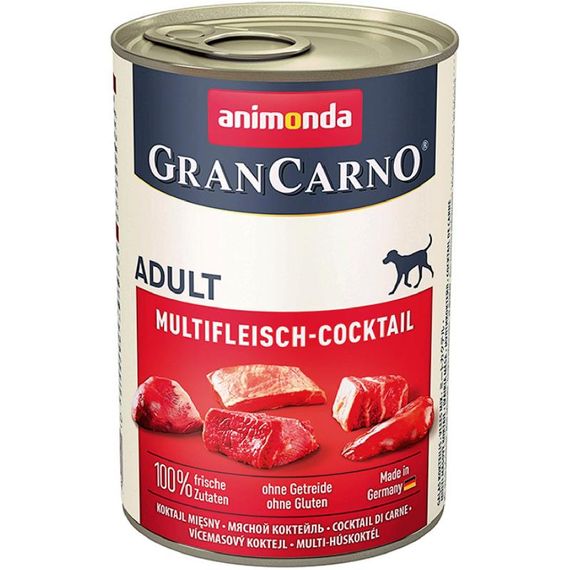 Вологий корм для дорослих собак Animonda GranCarno Original Adult м'ясний коктейль 400 г (4017721827300)