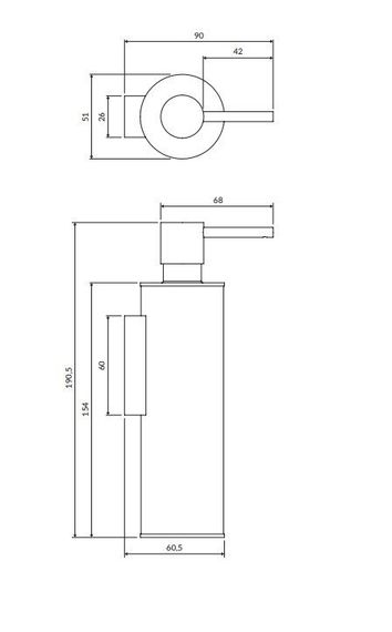 Диспенсер для рідкого мила Omnires Modern Project black (MP60721BL) | Зображення 1