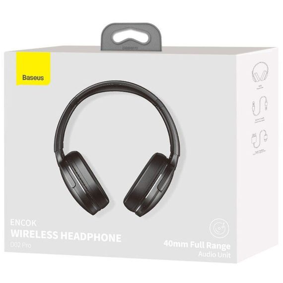 Накладні бездротові навушники Baseus Encok Wireless headphone D02 Pro (NGTD01030) Black | Зображення 5