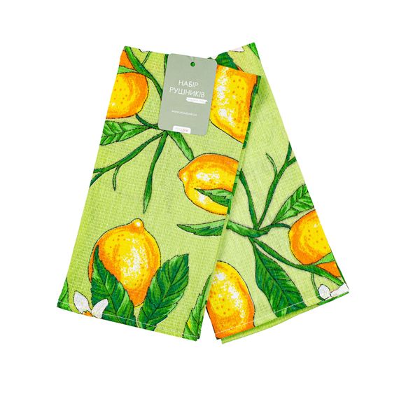 Набір рушників Home Line 65432 Україна 45x60  Бавовна Принт, Зелений