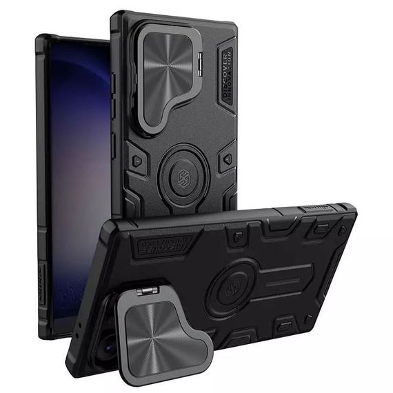 TPU+PC чохол Nillkin CamShield Armor Prop для Samsung Galaxy S24 Ultra Black | Зображення 3