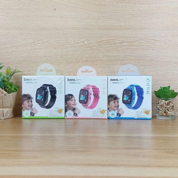 Дитячий смарт годинник з функцією дзвінка та камерою Hoco Y100 Pink | Зображення 1