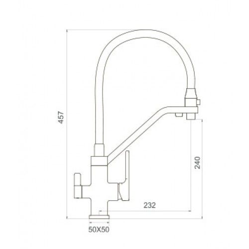Змішувач для кухні Gappo G4317-8 | Зображення 1
