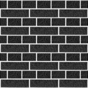 Панель стінова 70*70cm*5mm чорна цегла з білим (D) SW-00001503