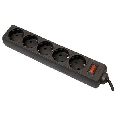 Сетевой фильтр питания Defender ES 1.8m 5 роз. black (99484) | Зображення 1