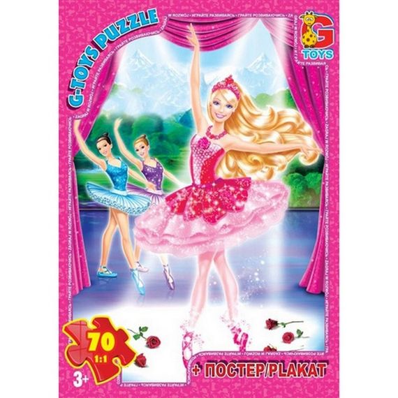 Дитячий пазл "Barbie" BA003 плакат 70 елементів