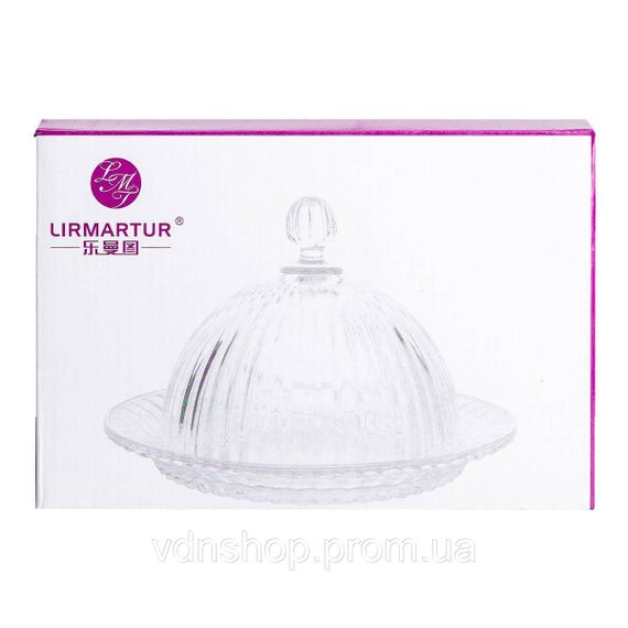 Блюдо сервірувальне з кришкою Ø 20 см скляне прозоре для десертів, випічки, фруктів HP-YH-43 | Зображення 6