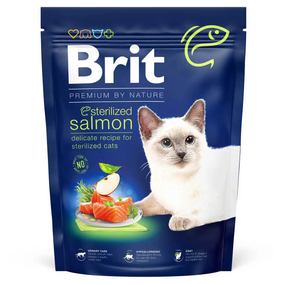 Сухой корм Premium by Nature Cat Sterilized Salmon для взрослых стерилизованных кошек, с лососем 1,5 кг