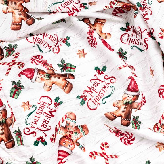 Скатертина Ardesto Christmas Gingerbread 140х180см, 100% поліестер, червоний (ART08HG) | Зображення 1