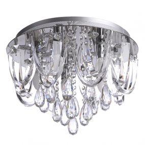 Люстра потолочная хрустальная с подсветкой LED E14 45W Glass (BR-01 454С/9)