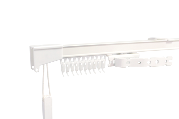 Карниз для важких штор на шнурової управління ES Білий в зборі 300 див.