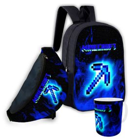 Набір дитячий Майнкрафт Кріпер "Minecraft" рюкзак 36х27см сумка-бананка, кружка з принтом для хлопчика (01557)