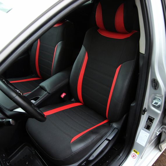 Чехлы на сиденья из экокожи и автоткани ВАЗ Нива 2121 2009-2018 EMC-Elegant