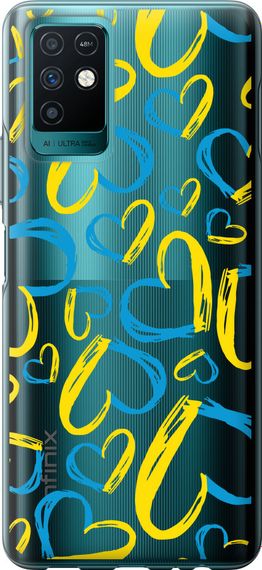 Чехол на Infinix Note 10 Сердца UA "5292u-2763-17620"