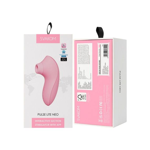 Вакуумний стимулятор Svakom Pulse Lite Neo Pale Rosette керується зі смартфона | Зображення 7