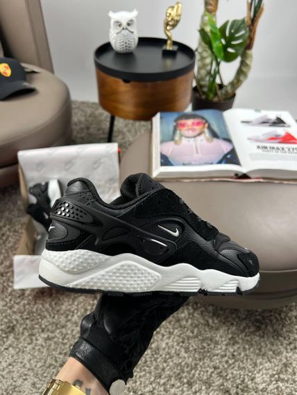 Кроссовки Air Huarache Black White (кожа , текстиль) весна / лето / осень | Зображення 1