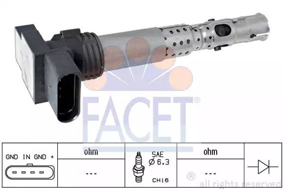 Котушка запалювання Fabia 01-14 1.2i, FACET (96331) | Зображення 2