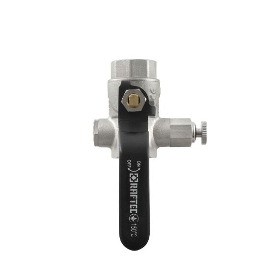 Кран кульовий з дренажем Raftec BLACK 1/2" ВВ DN15 (WDRH01) | Зображення 3