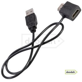 Кабель / перехідник HDMI M/F 2.0 19 Pin - USB  - 50 см Asdomo