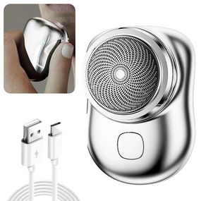 Акумуляторна міні бритва-брелок (6,5х4,6см), з USB, колір Рандом / Бездротова електробритва з вбудованим акумулятором