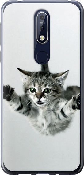 Чехол на Nokia 7.1 Летящий котёнок "2322u-1593-17620"