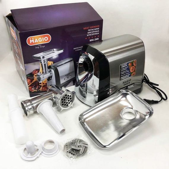 М'ясорубка з металевим редуктором Magio MG-269, М'ясорубка DI-755 для м'яса. | Зображення 2