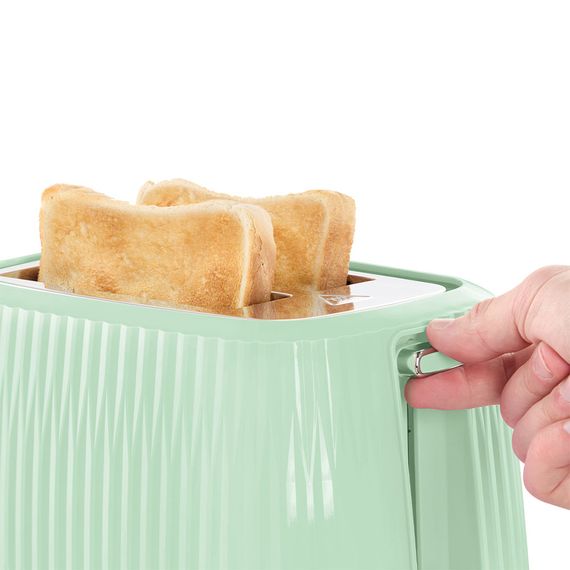 Тостер Russell Hobbs Eden 800Вт, пластик, підігрів, розморожування, фісташковий (27374-56) | Зображення 3