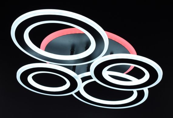 Люстра світлодіодна стельова LED світильник для квартири на стелю лед 26334 Чорний 11х45х58 см. | Зображення 9