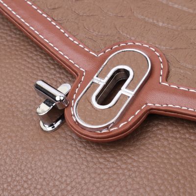 Сумка Vintage Женская с фактурным клапаном из натуральной кожи Коричневая (22621) | Зображення 2