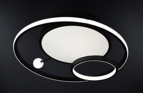 Люстра світлодіодна стельова LED світильник для квартири на стелю лед з пультом 26530 Чорний 9х50х50 см. | Зображення 9