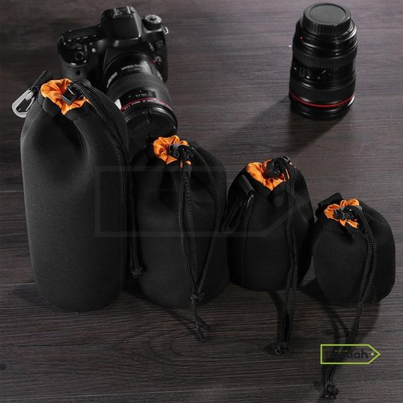 Чохол для об'ектива - Photolife Orange PR S: 70 мм x 100 мм (на затяжці та карабіні) | Зображення 1