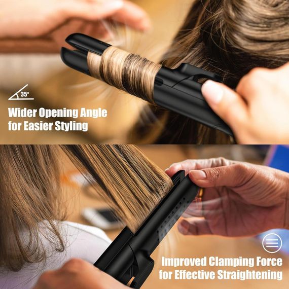 Стайлер Terviiix Airflow 360° для укладки волосся, випрямляч та плойка, з охолодженням, керамічним покриттям, чорний | Зображення 3