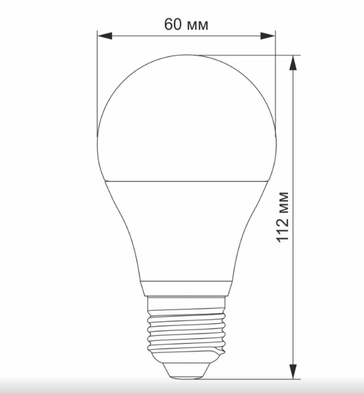 Лампа A60 12W E27 4100К 220V LED Titanum | Зображення 2