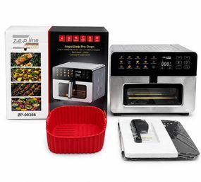 Фритюрница с силиконовой формой в комплекте Zepline АероШеф Pro ZP-00367 15 л 2200 Вт серебристая