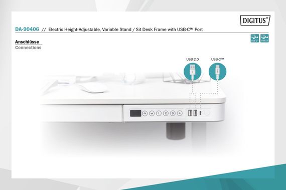 Стол DIGITUS Electric Height Adjustable DA-90406 | Зображення 6