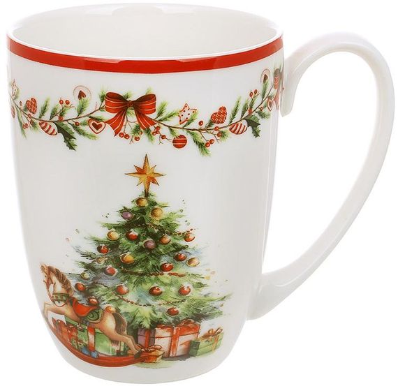 Кухоль (чашка) порцеляновий "Різдвяна Ялинка" 350мл