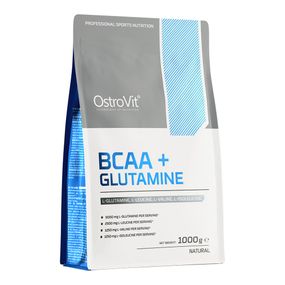 Амінокислотний комплекс Ostrovit BCAA + Glutamine 1000 г, strawberry &amp; berry